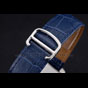 Cartier Tank MC Blue Dial Stainless Steel Case Blue Leather Bracelet CTR6125 - thumb-3