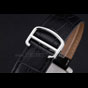 Cartier Tank MC Black Dial Stainless Steel Case Black Leather Bracelet CTR6127 - thumb-3