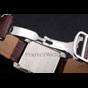 Cartier Tank MC Brown Dial Stainless Steel Case Brown Leather Bracelet CTR6128 - thumb-4