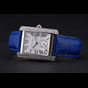 Cartier Tank MC Stainless Steel Diamond Case White Dial Blue Leather Strap CTR6130 - thumb-2