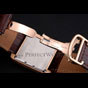 Cartier Tank MC Brown Dial Gold Case Brown Leather Bracelet CTR6135 - thumb-4