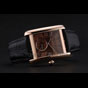 Cartier Tank MC Brown Dial Gold Case Black Leather Strap CTR6139 - thumb-2