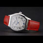 Cartier Tortue Perpetual Calendar White Dial Stainless Steel Case Red Leather Strap CTR6148 - thumb-2