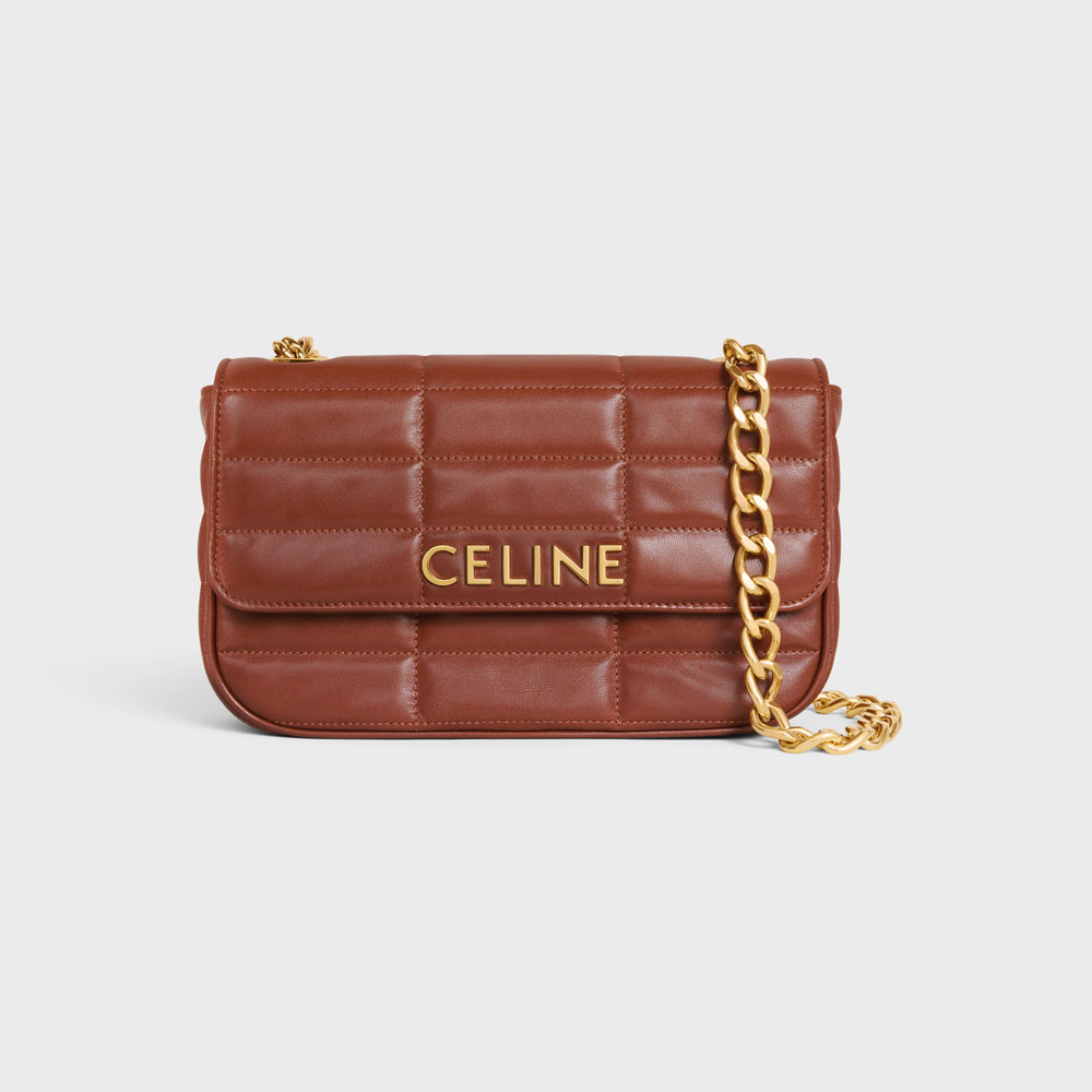 Celine Chain Shoulder Bag Matelasse Monochrome 111273EPZ 04LU