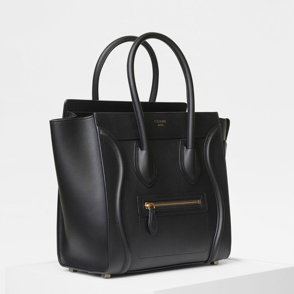 Celine Micro Luggage handbag in smooth calfskin 167793HSC 38NO - Photo-2