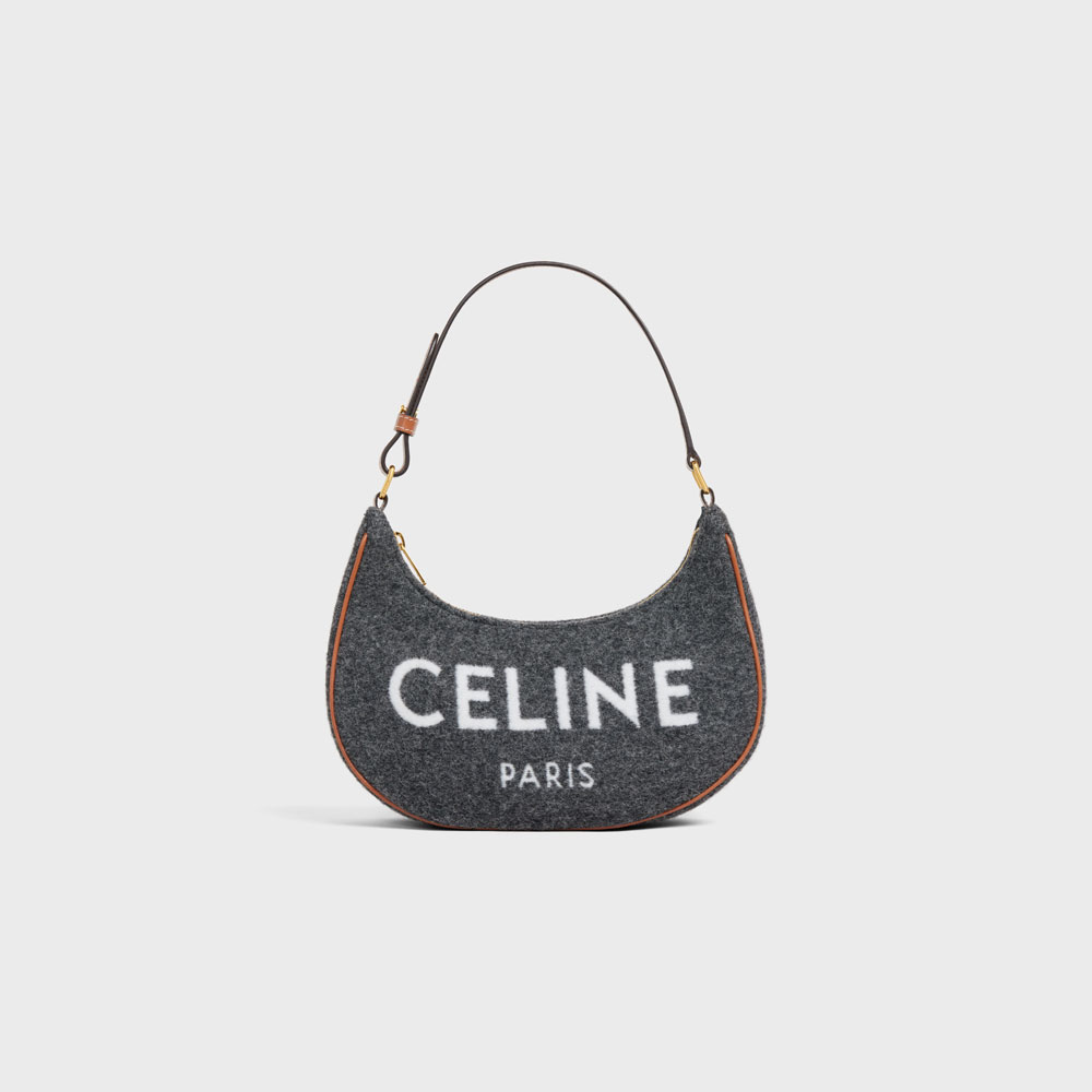Ava Bag In Textile With Celine Calfskin - Grey Beige 193952ENR 09BE