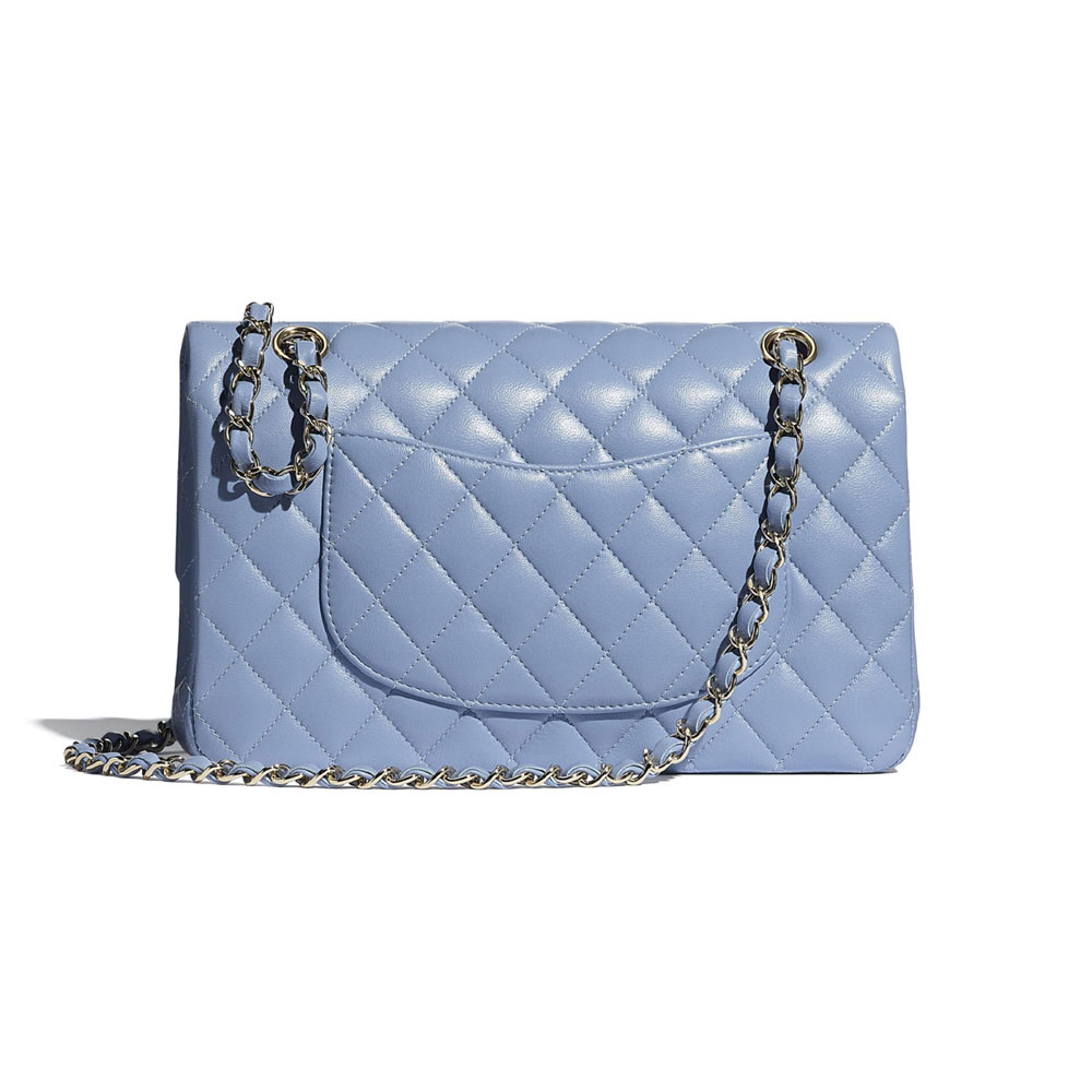 Chanel Lambskin Metal Sky Blue Classic Handbag A01112 Y04059 NA104 - Photo-2