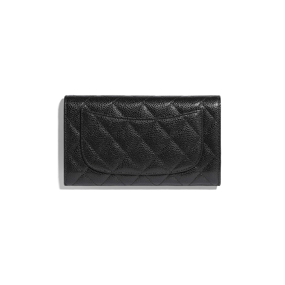 Chanel Black Classic Flap Wallet A31506 Y01864 C3906 - Photo-2