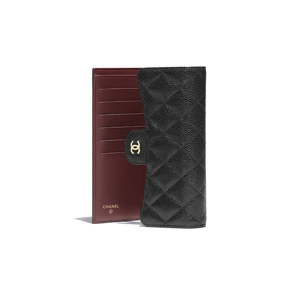 Chanel Black Classic Flap Wallet A31506 Y01864 C3906 - Photo-3