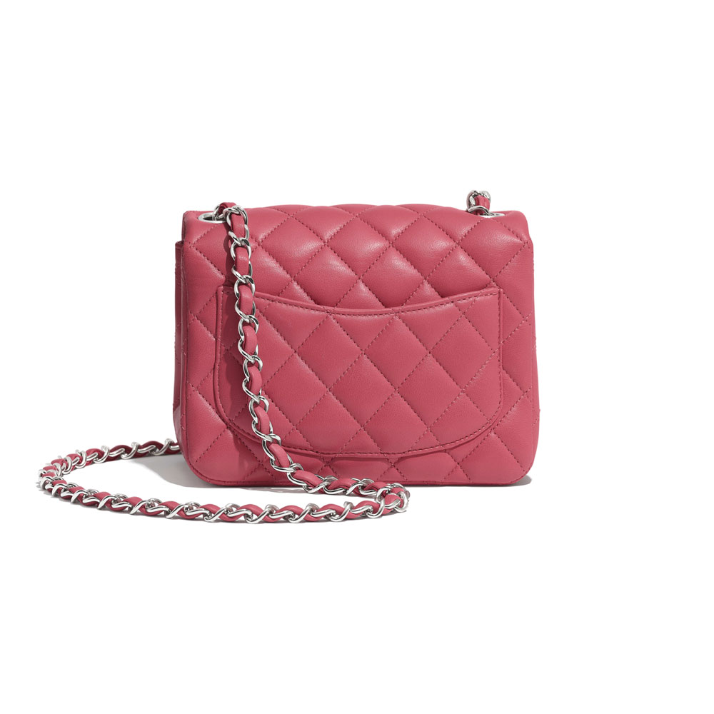 Chanel Lambskin Silver Pink Mini Flap Bag A35200 Y01480 N5328 - Photo-2