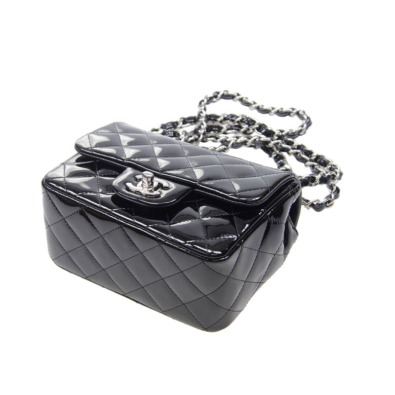 Chanel Black Patent mini matransse bag A35200 Y06830 94305 - Photo-2