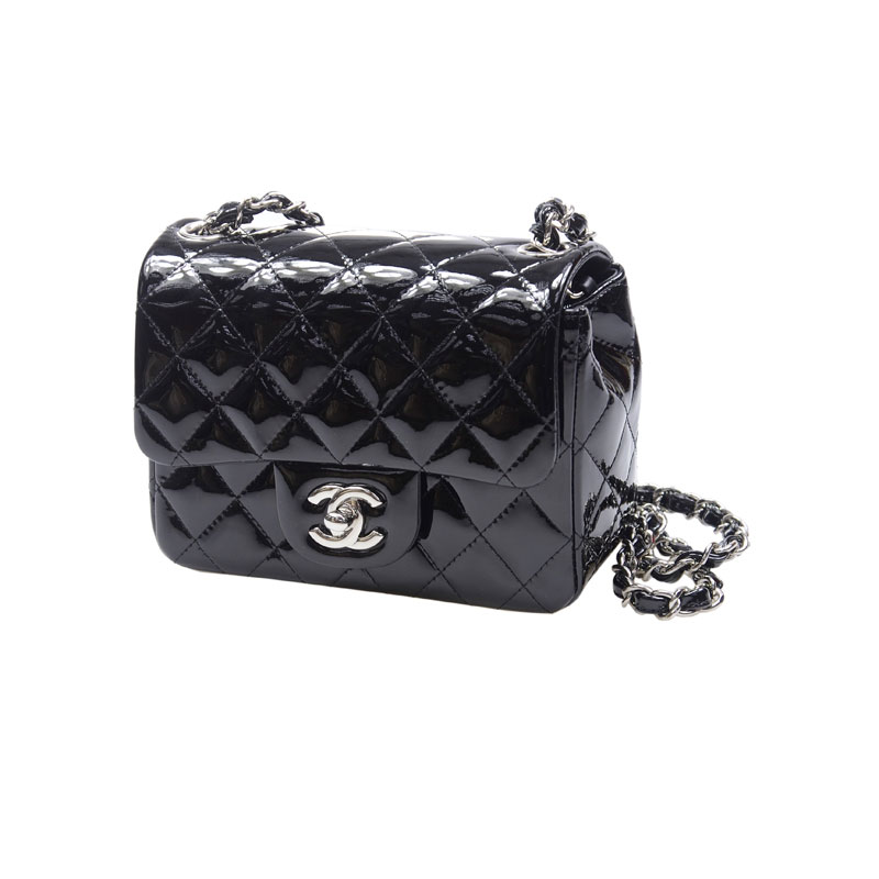 Chanel Black Patent mini matransse bag A35200 Y06830 94305 - Photo-4
