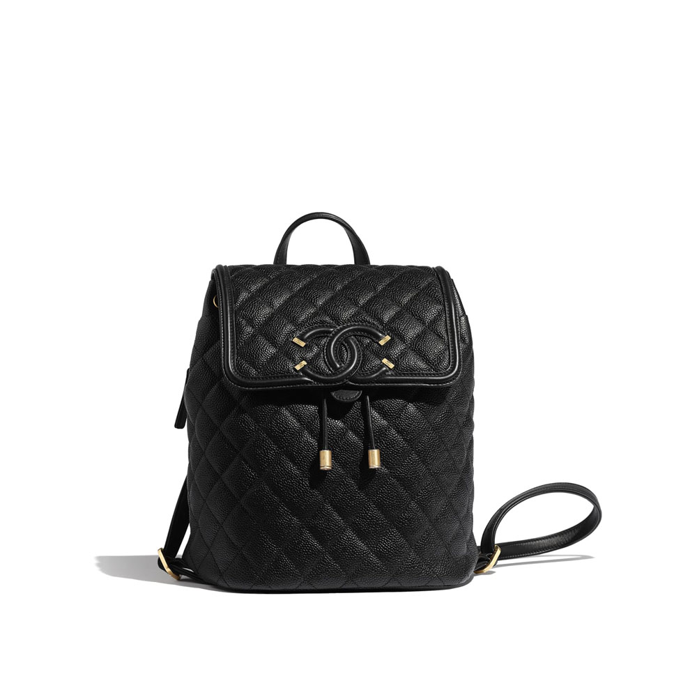 Chanel backpack grained calfskin smooth calfskin A57090 Y60542 94305