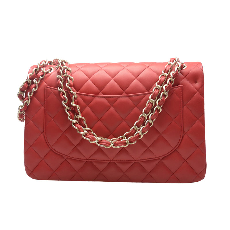 Chanel Classic Flap Bag Red A58600 Y01295 2B491 - Photo-4