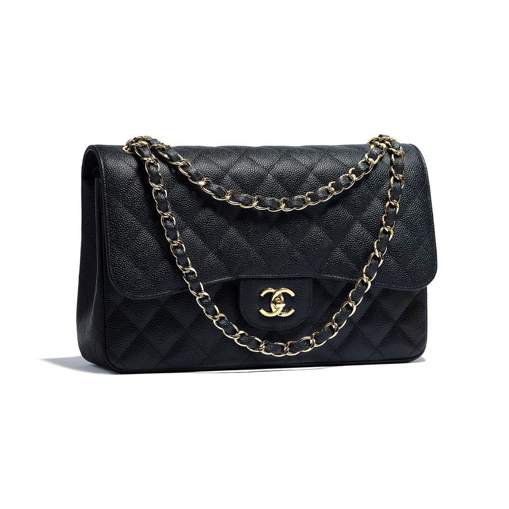 Chanel large classic bag grained calfskin A58600 Y01864 C3906 - Photo-3