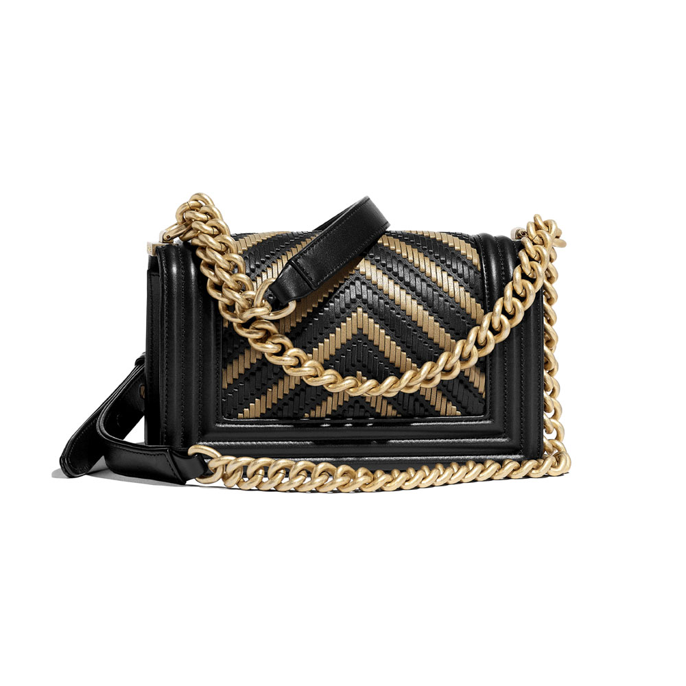 Black Gold Small Boy Chanel Handbag A67085 B00696 N0784 - Photo-2