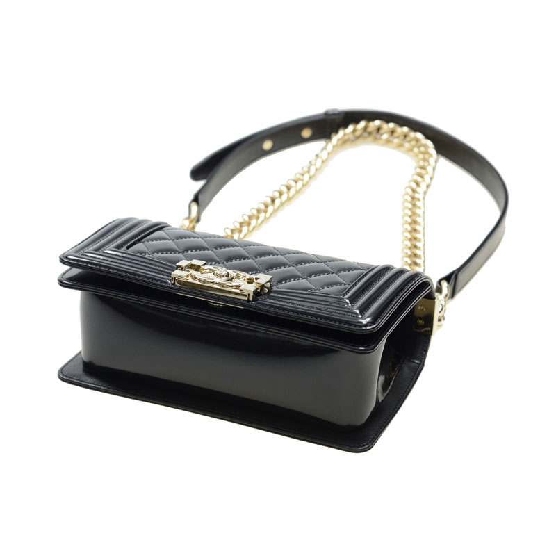 Small BOY Chanel Patent bag black A67085 Y60371 94305 - Photo-2