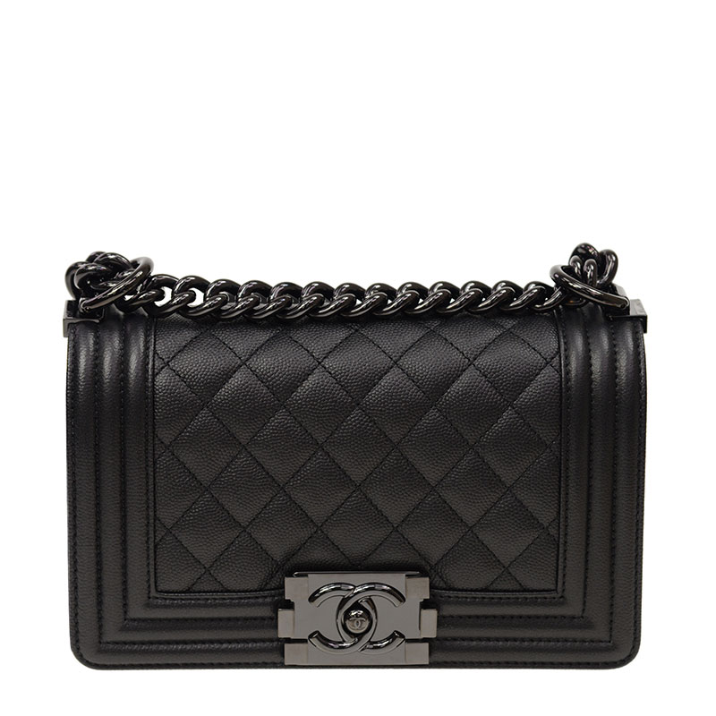 Small BOY Chanel Caviar bag black A67085 Y61398 94305