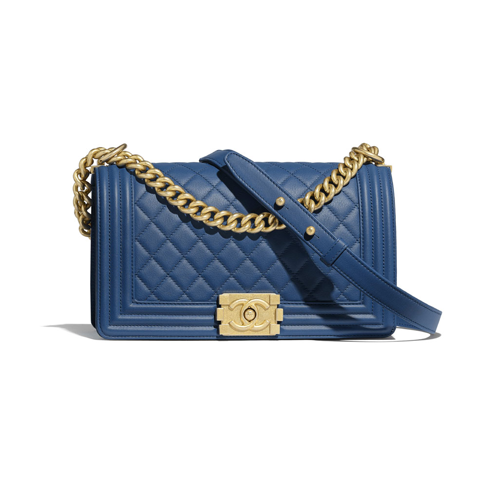 Dark Blue Boy Chanel Handbag A67086 Y09939 N0901