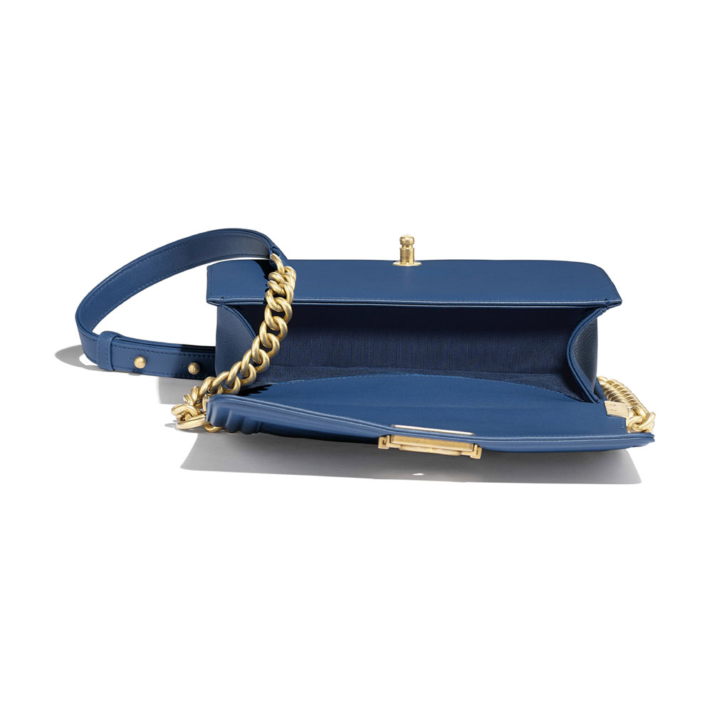 Dark Blue Boy Chanel Handbag A67086 Y09939 N0901 - Photo-3