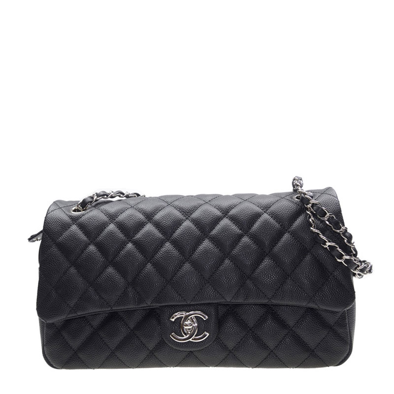 Chanel Easy Flap Bag in Medium Caviar A67742 Y30856 94305