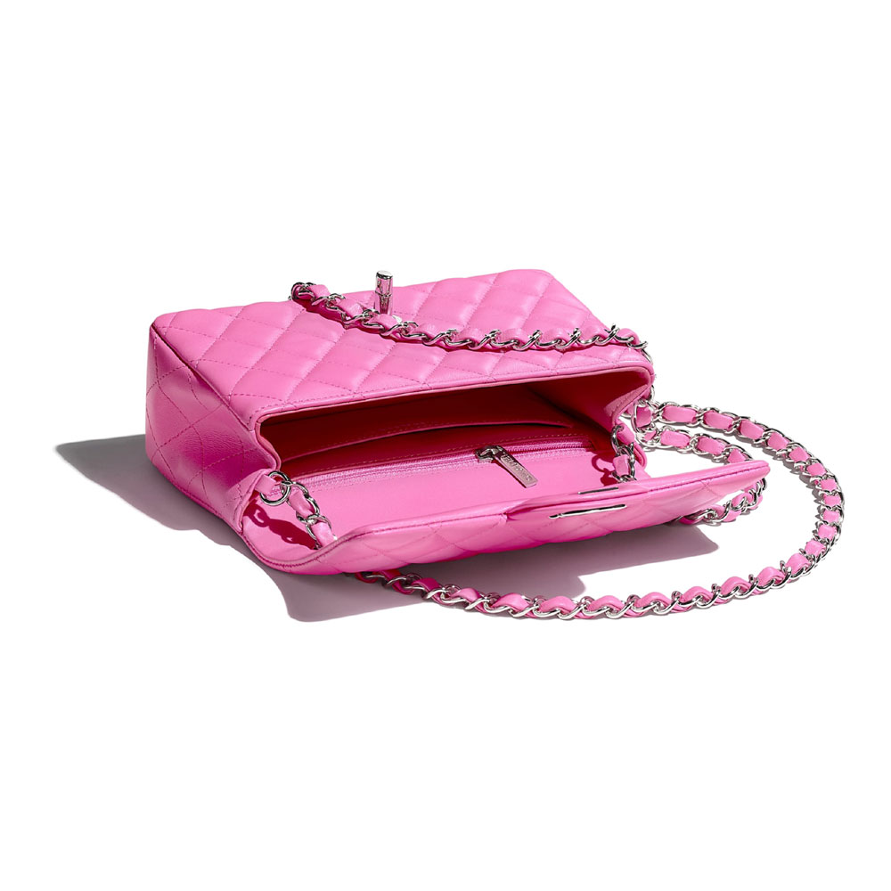 Chanel Lambskin Neon Pink Mini Flap Bag A69900 B05640 NC421 - Photo-3