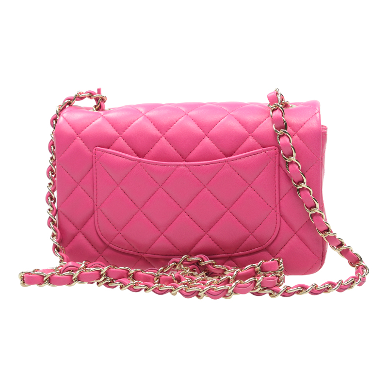 Chanel Mini Flap bag pink lambskin A69900 Y01295 0B339 - Photo-3