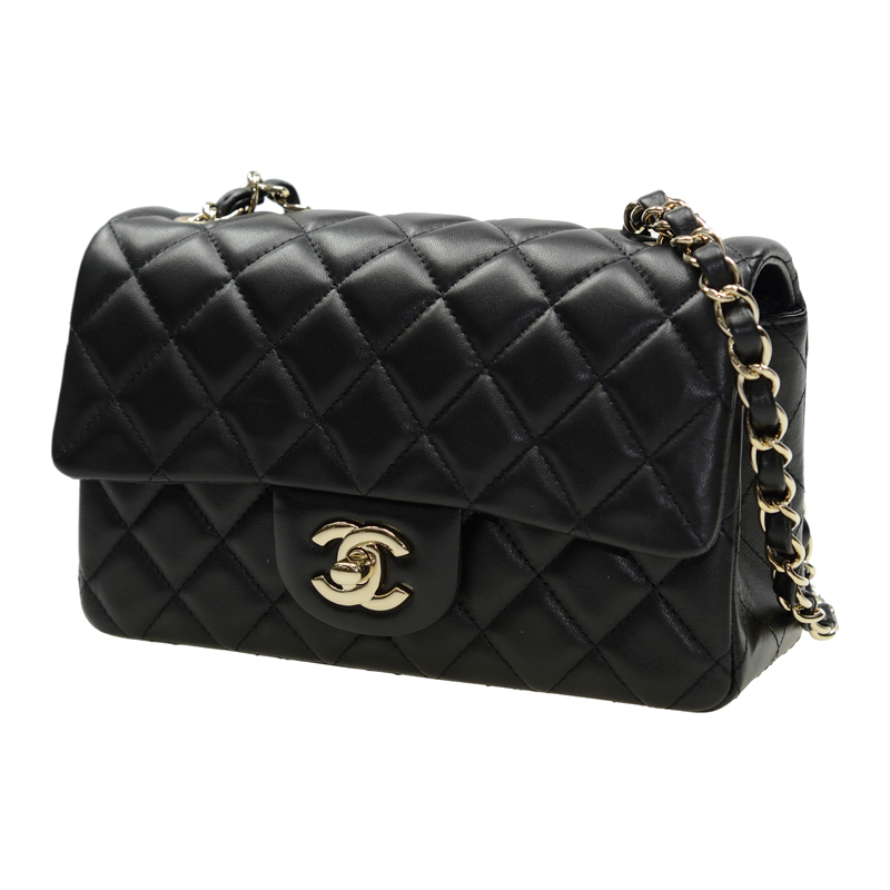 Chanel Mini Flap bag lambskin Gold metal A69900 Y01295 94305