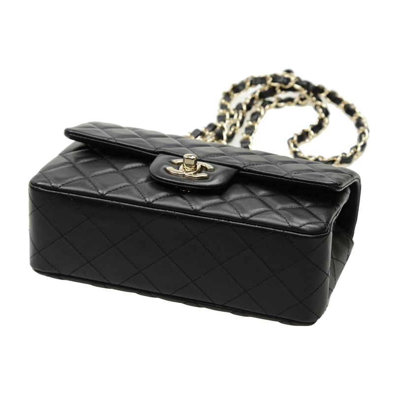 Chanel Mini Flap bag lambskin Gold metal A69900 Y01295 94305 - Photo-3