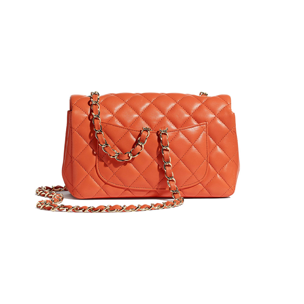 Chanel Gold Tone Orange Mini Flap Bag A69900 Y04059 N6509 - Photo-2