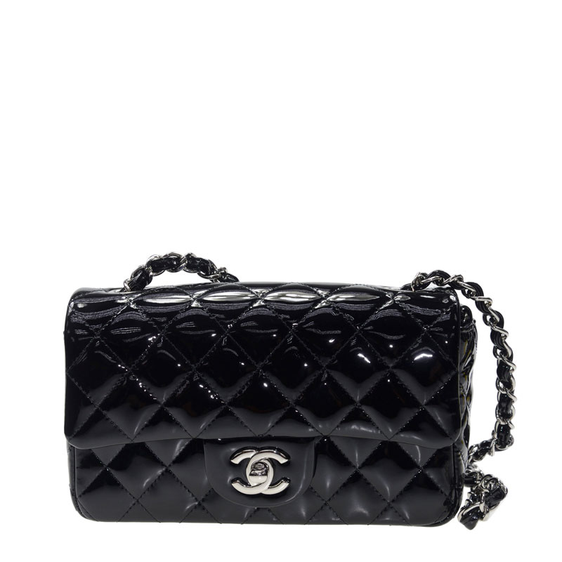 Chanel Mini Flap bag Black Patent A69900 Y06830 0B339