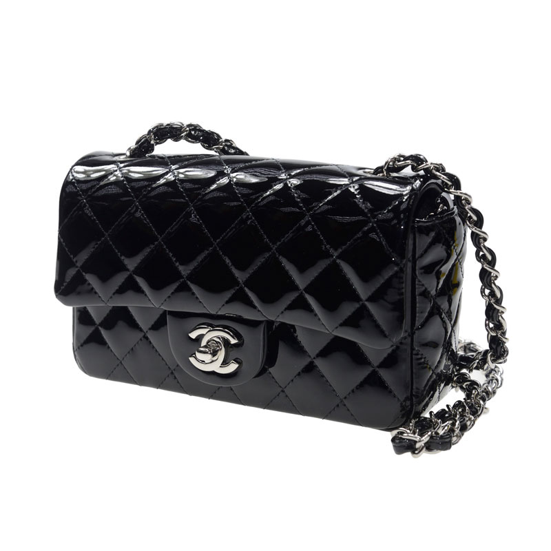 Chanel Mini Flap bag Black Patent A69900 Y06830 0B339 - Photo-2