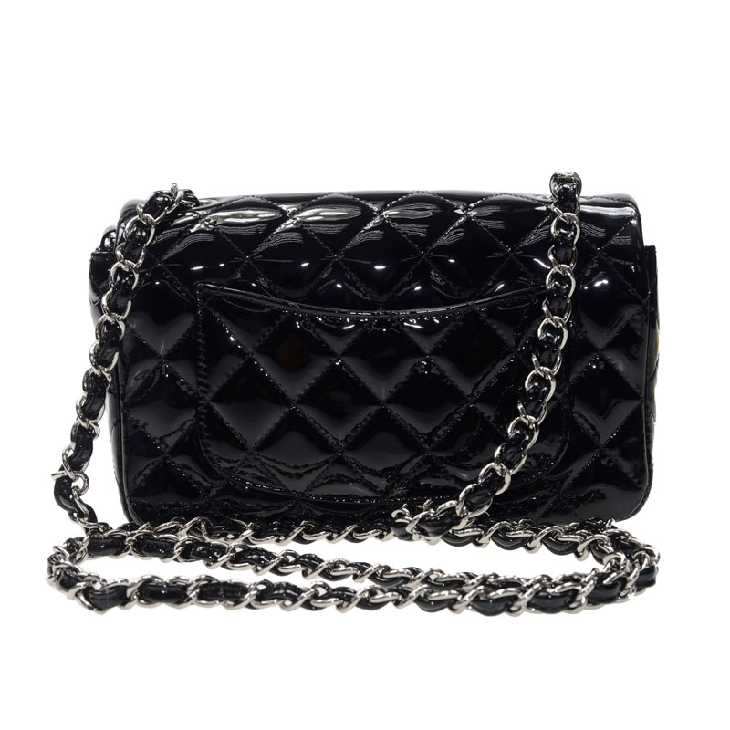 Chanel Mini Flap bag Black Patent A69900 Y06830 0B339 - Photo-4