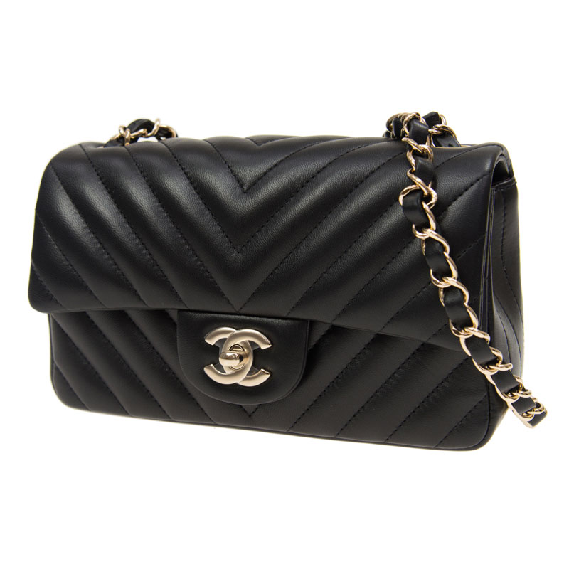Chanel Classic Mini Chevron Flap bag A69900 Y10851 94305 - Photo-4