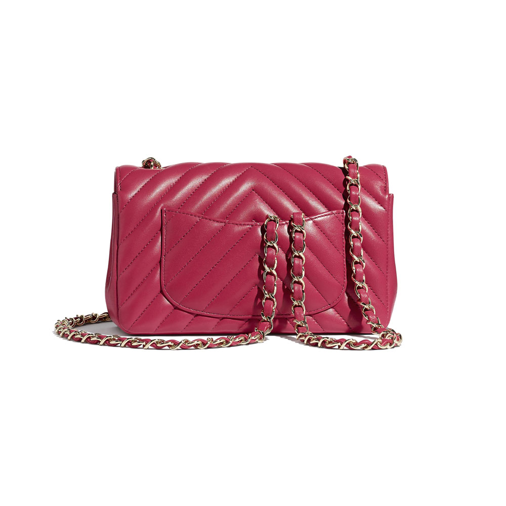 Chanel Lambskin Dark Pink Mini Flap Bag A69900 Y25539 N6511 - Photo-2