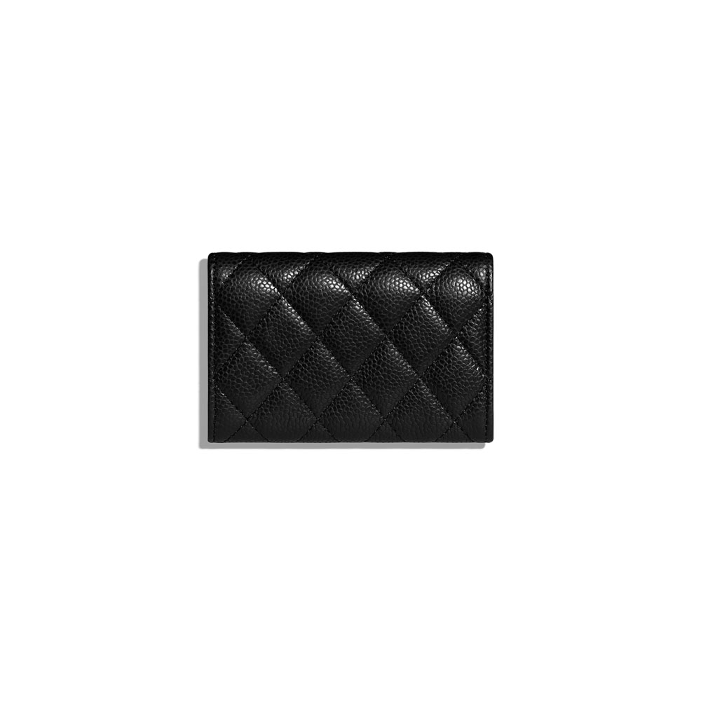 Chanel Gold Tone Metal Black Classic Card Holder A80799 Y01864 C3906 - Photo-2