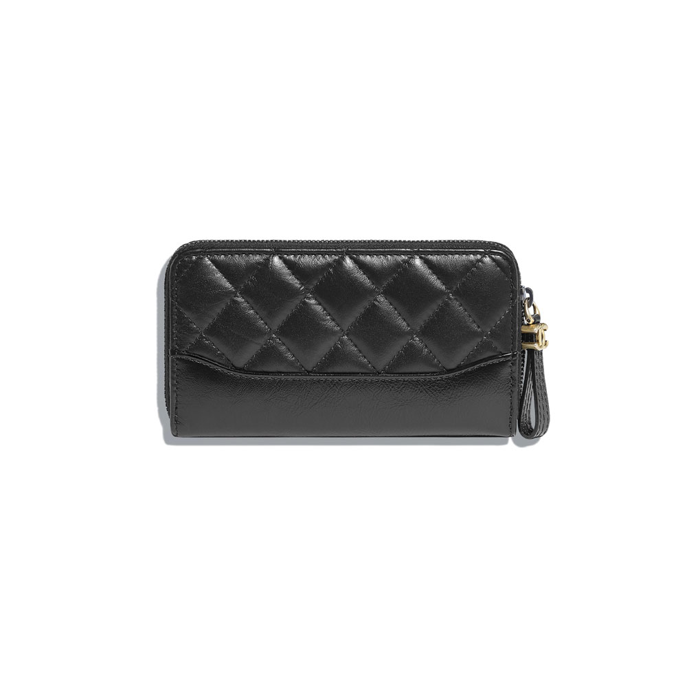 Chanel Black Zipped Wallet A84405 Y61477 94305 - Photo-2