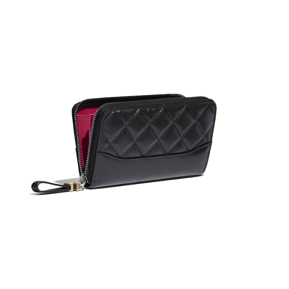 Chanel Black Zipped Wallet A84405 Y61477 94305 - Photo-3