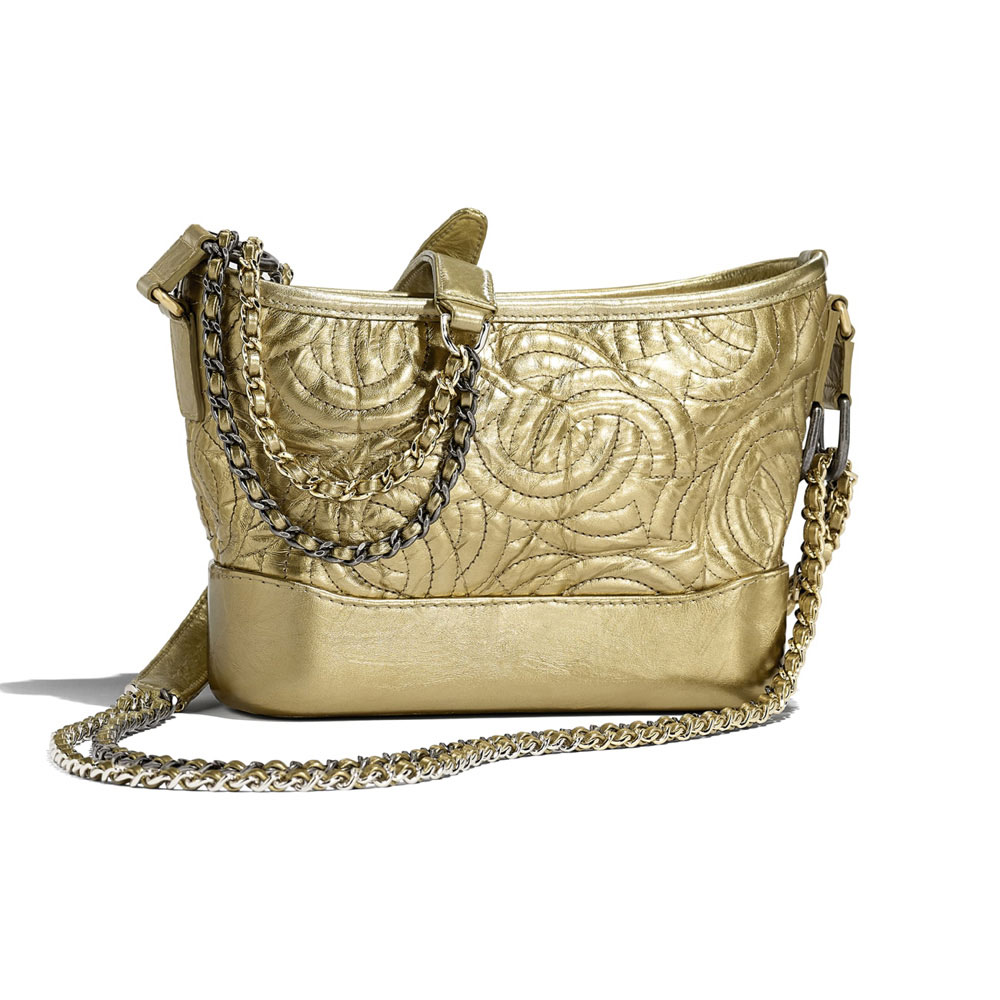 Chanel Calfskin Gold ChanelS Gabrielle Small Hobo Bag A91810 B00906 N4826 - Photo-2