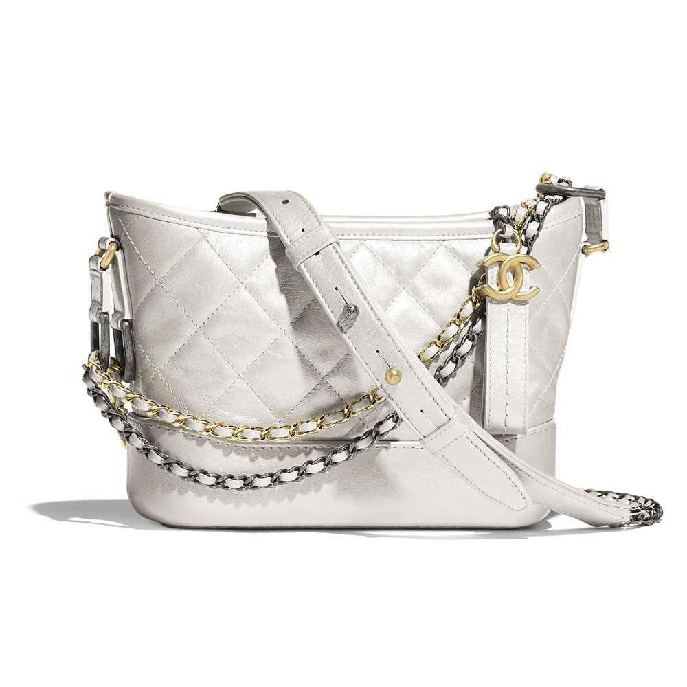 Silver Chanels Gabrielle Small Hobo Bag A91810 B01532 N5230