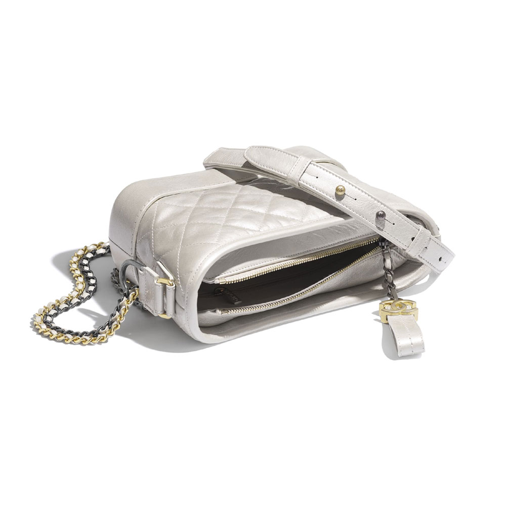 Silver Chanels Gabrielle Small Hobo Bag A91810 B01532 N5230 - Photo-3