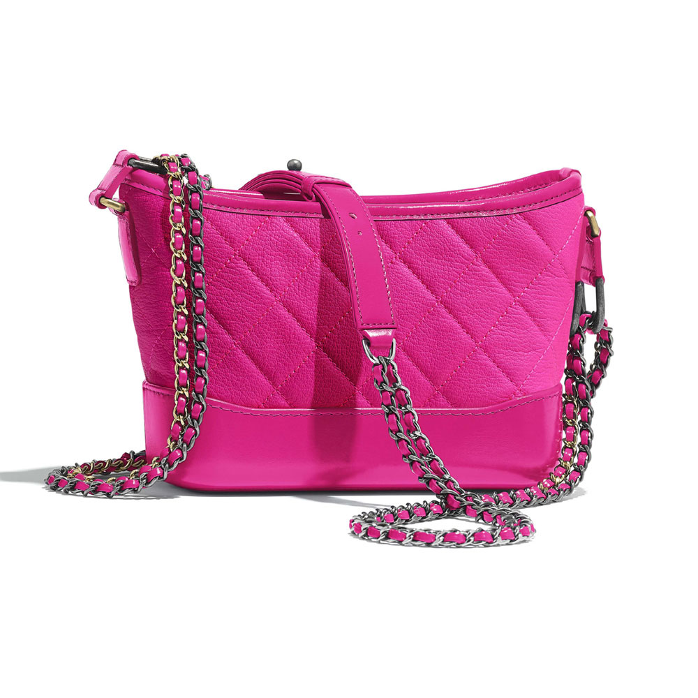 Goatskin Pink Chanels Gabrielle Small Hobo Bag A91810 B01654 N5204 - Photo-2