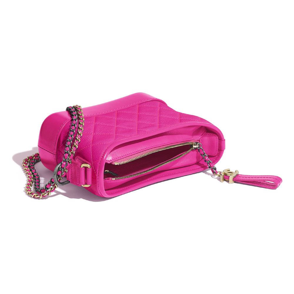 Goatskin Pink Chanels Gabrielle Small Hobo Bag A91810 B01654 N5204 - Photo-3