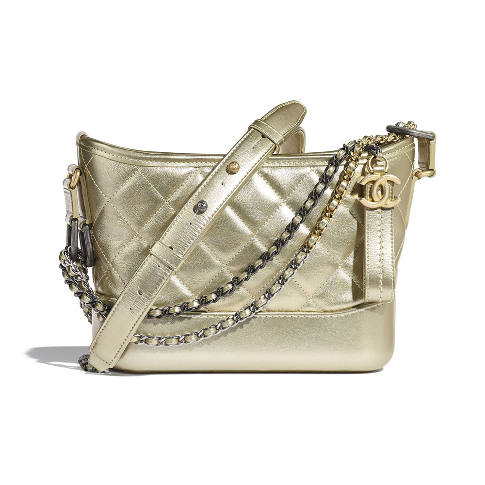 Chanel Gold ChanelS Gabrielle Small Hobo Bag A91810 B04437 N9473