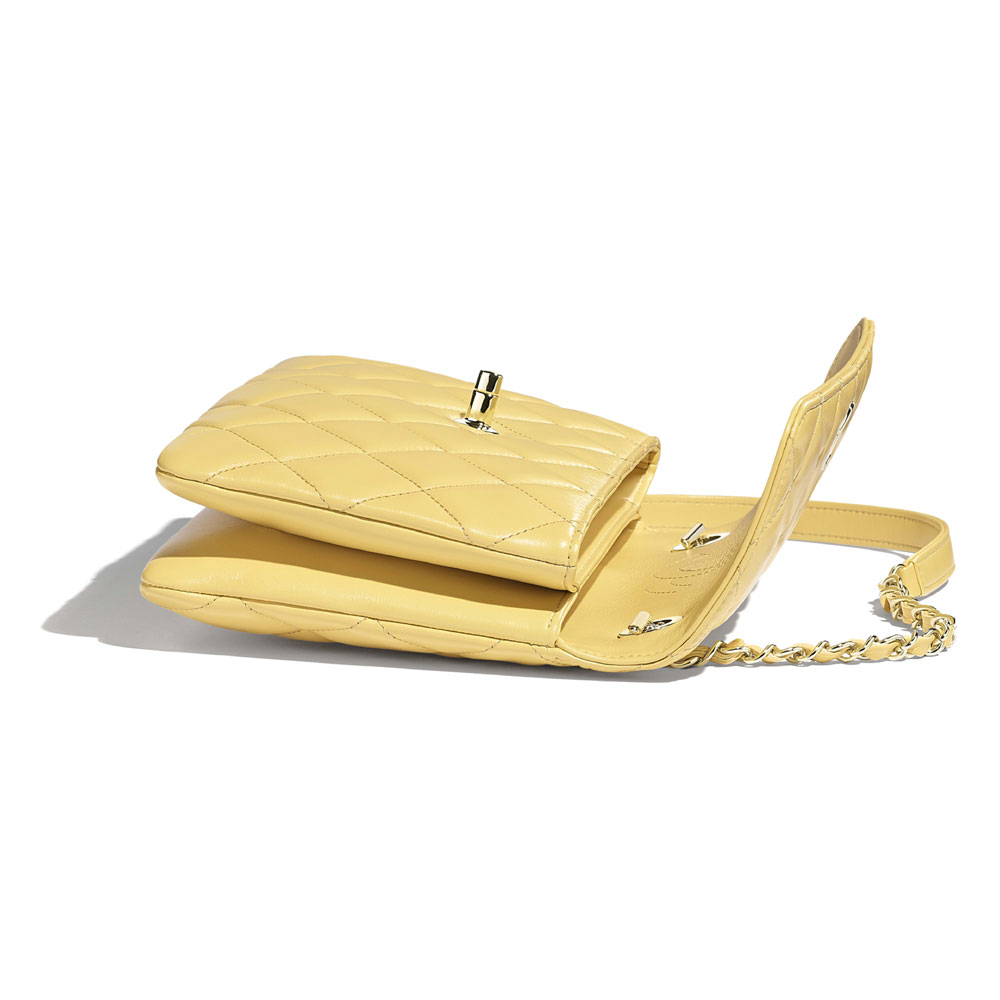 Chanel Yellow Flap Bag A92235 Y60767 N0895 - Photo-3