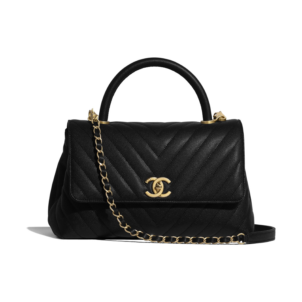 Chanel Black Flap Bag With Top Handle A92991 B00826 94305