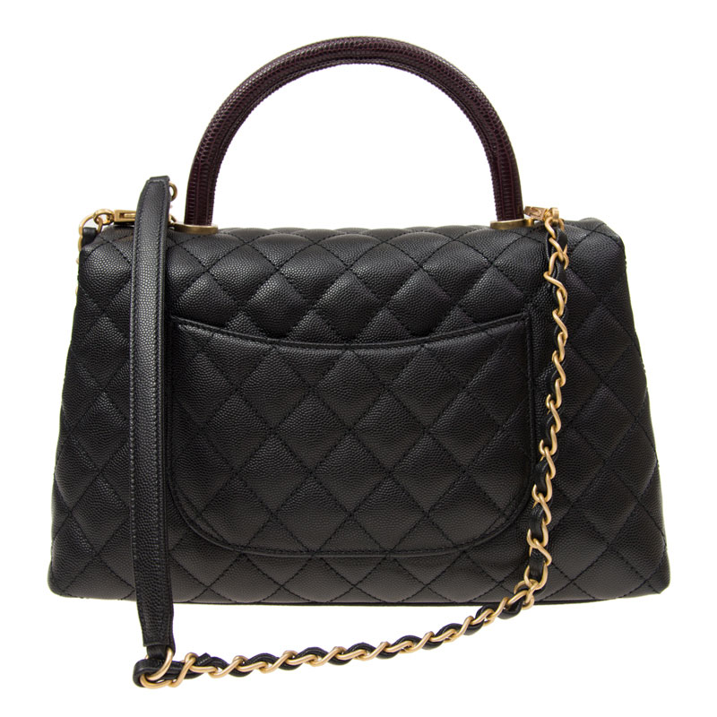 Chanel Coco Handle Flap bag black A92991 Y61556 94305 - Photo-3