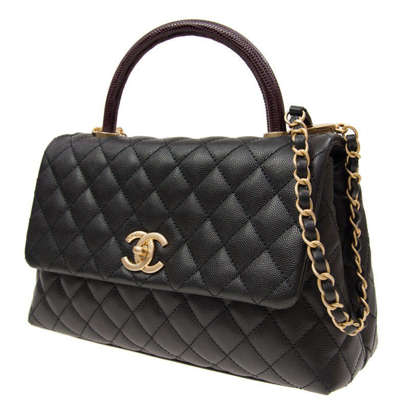 Chanel Coco Handle Flap bag black A92991 Y61556 94305 - Photo-4