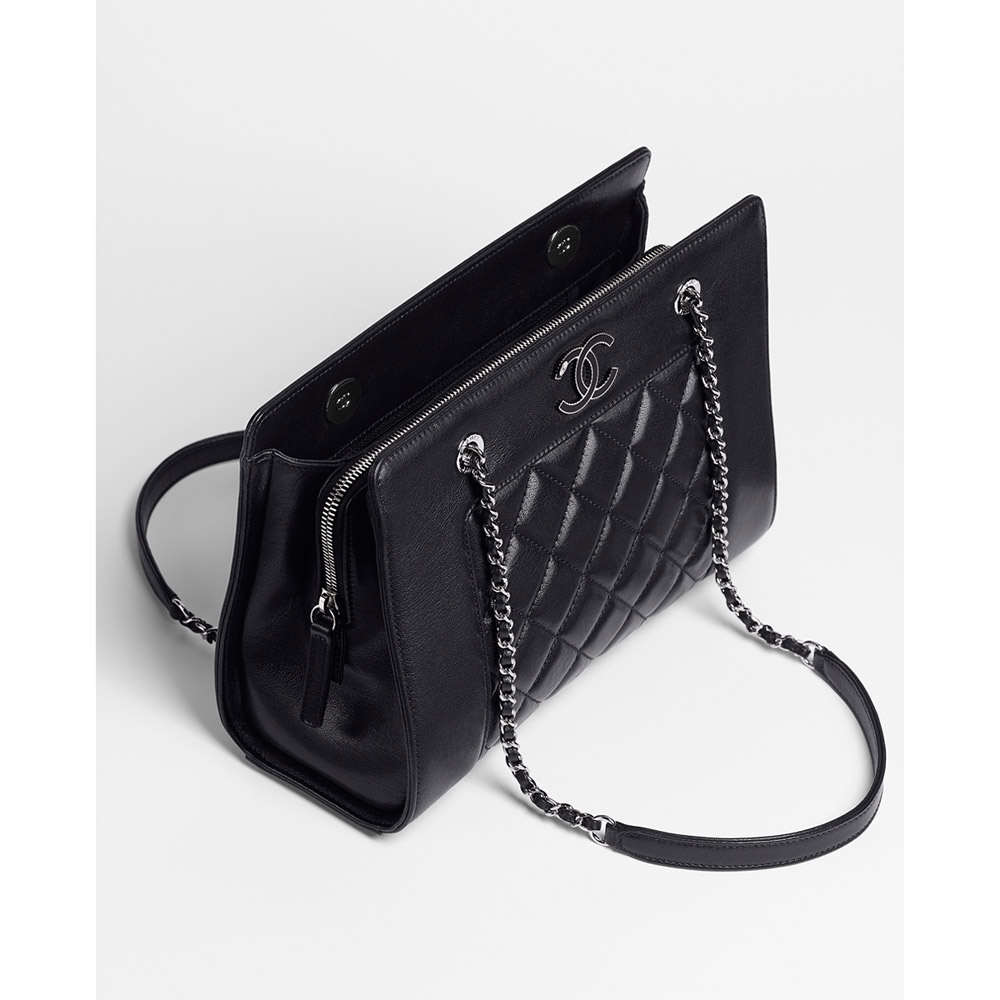Chanel Small shopping bag black A93086 Y25546 94305 - Photo-2