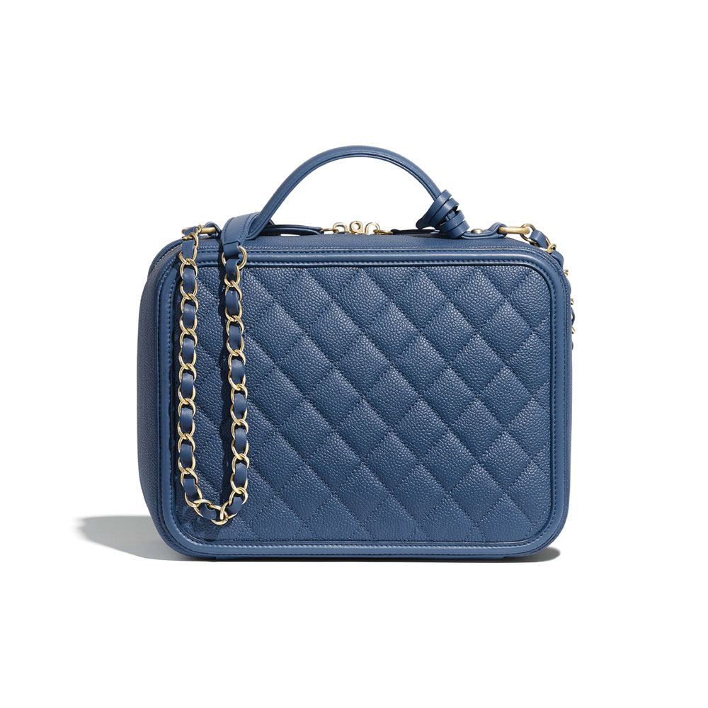 Chanel Dark Blue Large Vanity Case A93344 Y60542 N0901 - Photo-2